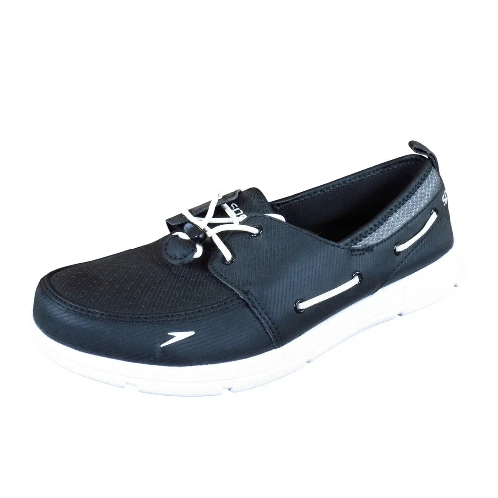 Speedo Port Women Water Boat Shoe Size 10 Aquatic Performance Black Synthetic‎